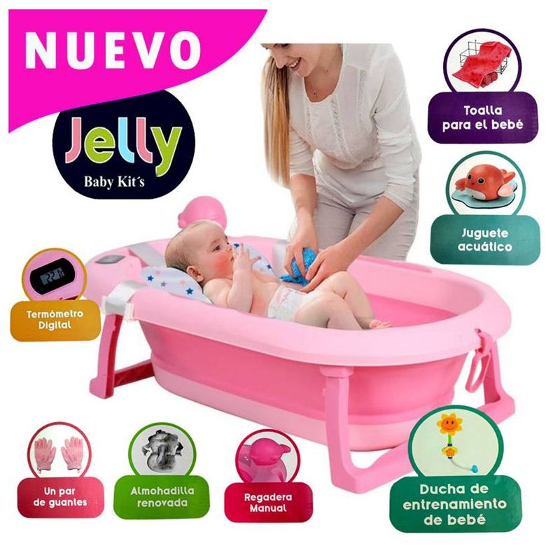 BABY KITS - Tina Pleglable JELLY Con Termostato PINK