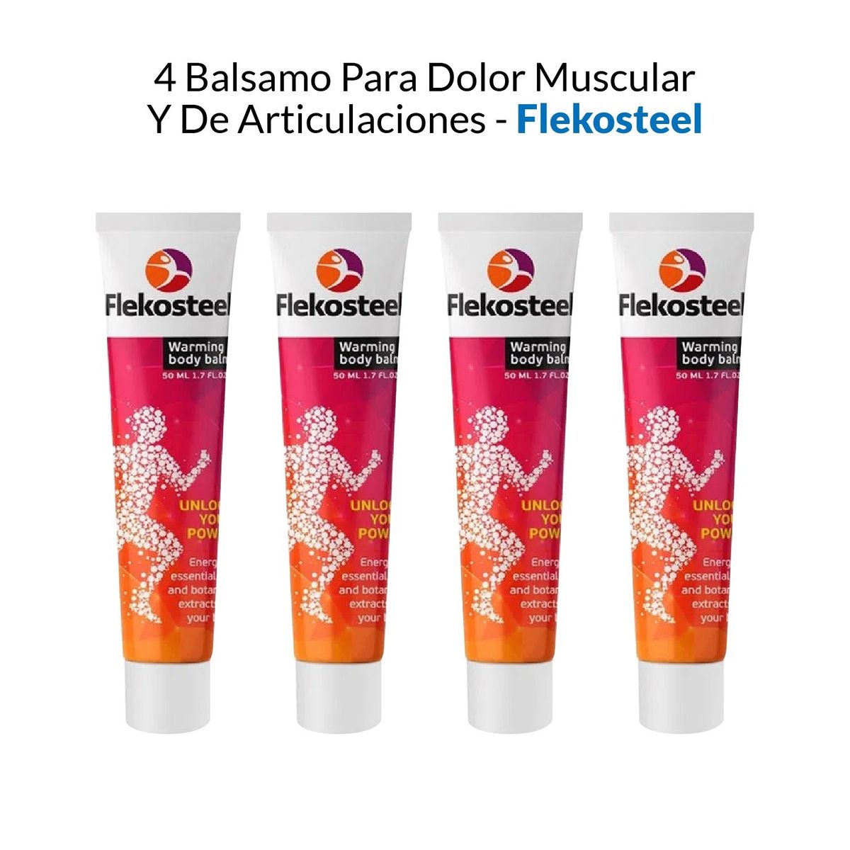 HENDELS GARDEN - Balsamo Para Dolor Muscular y De Articulaciones Flekosteel 50ml 4 Uni