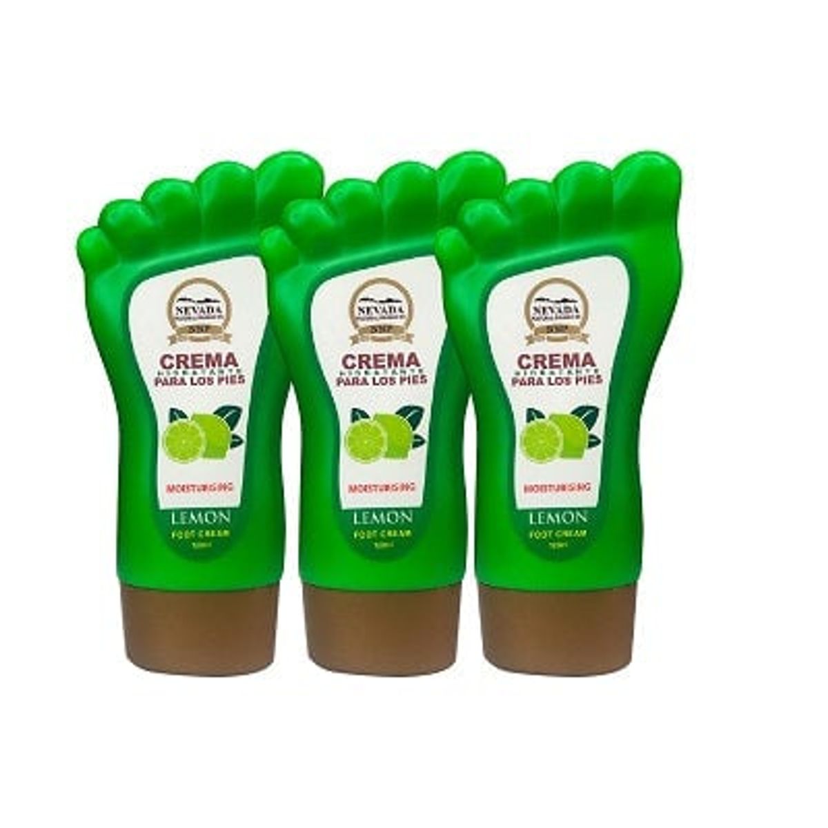 NEVADA NATURAL PRODUCTS - Crema Hidratante Para Los Pies Limon Nevada 120ml 3 Unidades