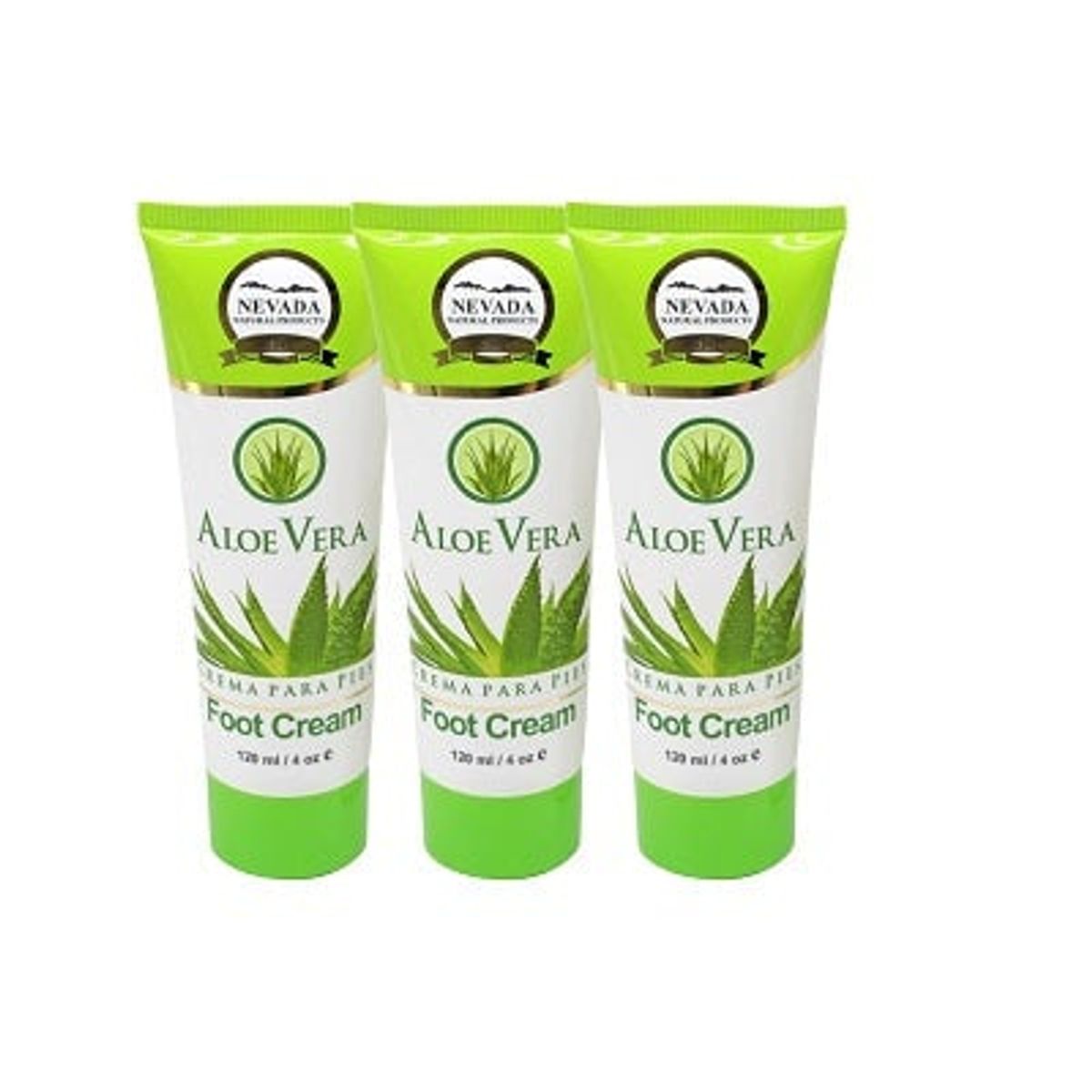 NEVADA NATURAL PRODUCTS - Crema Hidratante Para Pies De Aloe Vera Nevada 120ml 3 Unidades