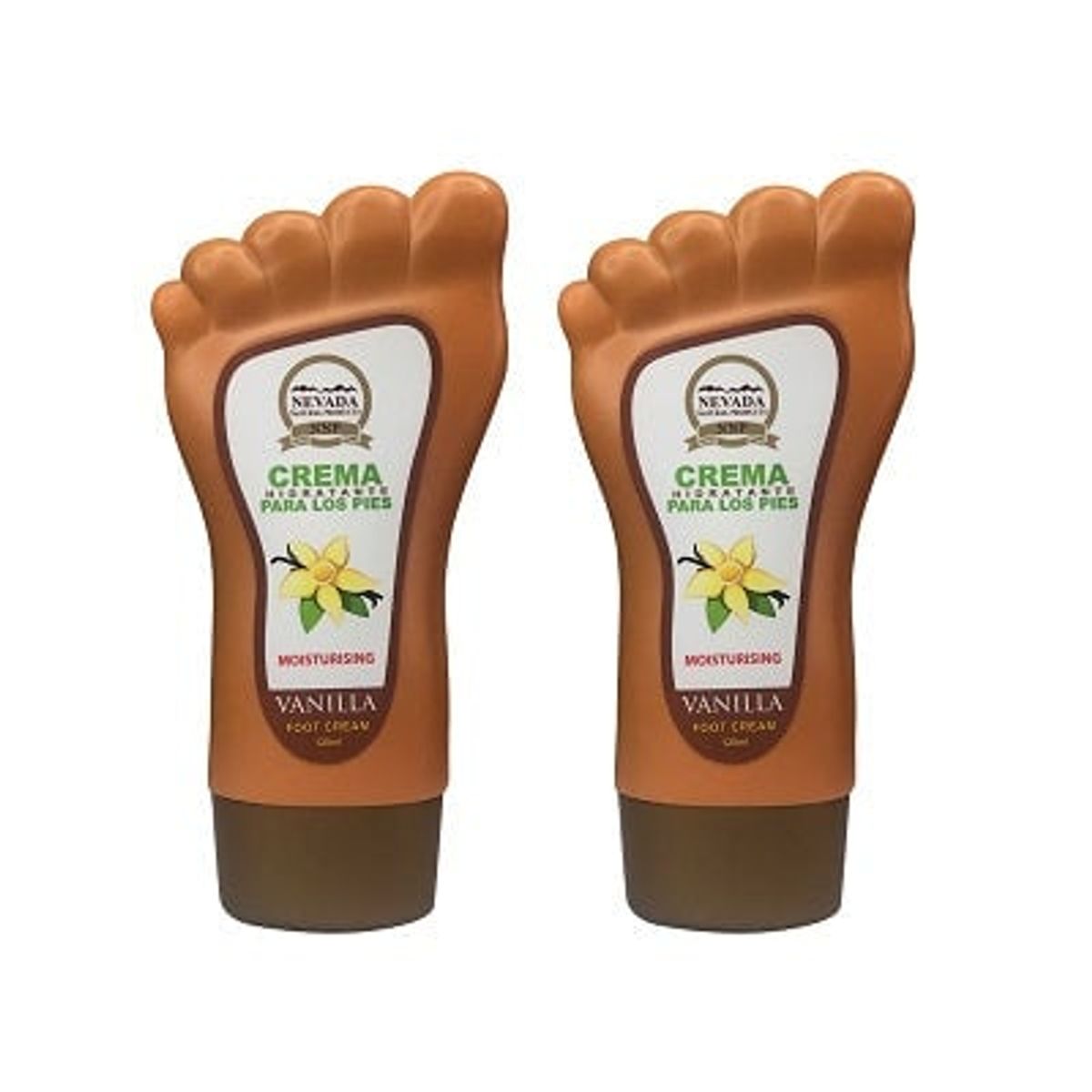 NEVADA NATURAL PRODUCTS - Crema Hidratante Para Los Pies Vainilla 120ml 2 Unidades