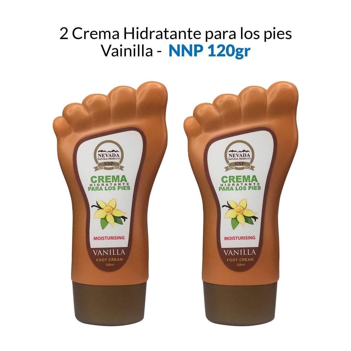 NEVADA NATURAL PRODUCTS - Crema Hidratante Para Los Pies Vainilla 120ml 2 Unidades