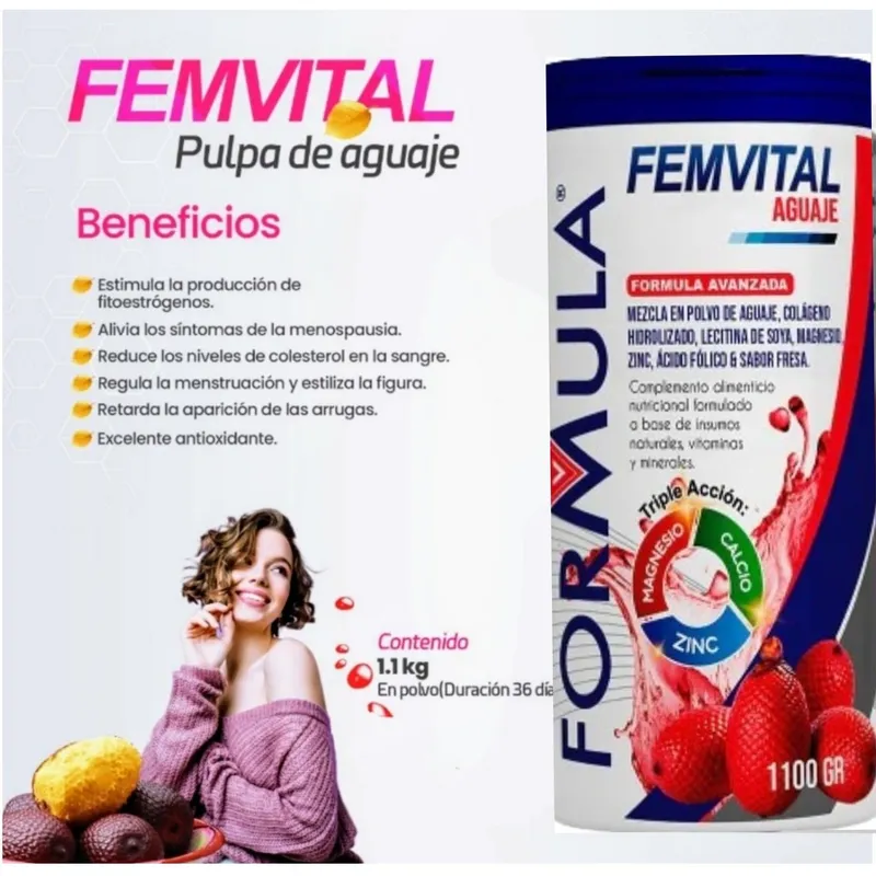 GENERICO - SUPLEMENTO NUTRICIONAL PARA LA MENOPAUSIA  "FEMVITAL" BY FORMULA V