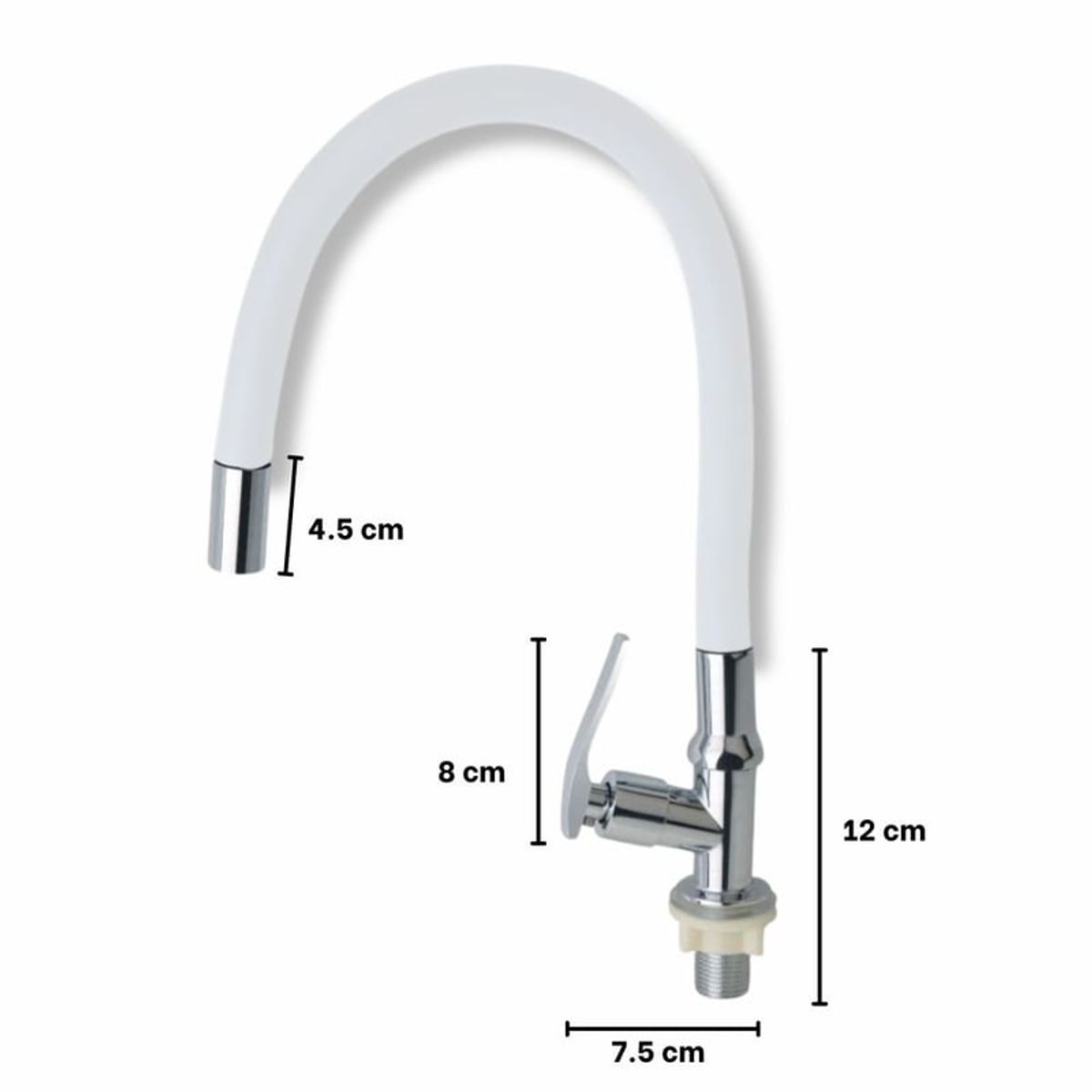 C&A - Llave de Lavadero Flexible al MUEBLE Blanco