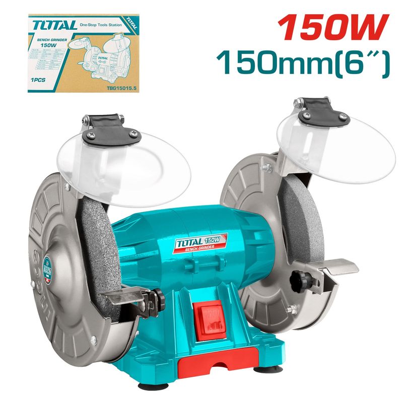 TOTAL TOOLS - ESMERIL DE BANCO 6" 150W TOTAL  TBG150155