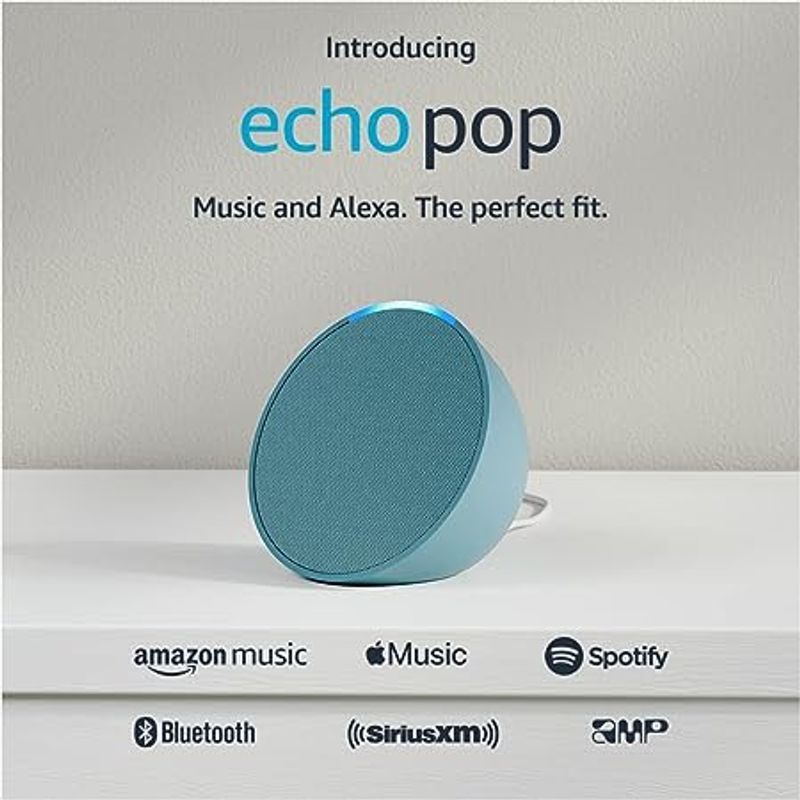 AMAZON - Echo Pop Parlante Alexa Verde Azulado