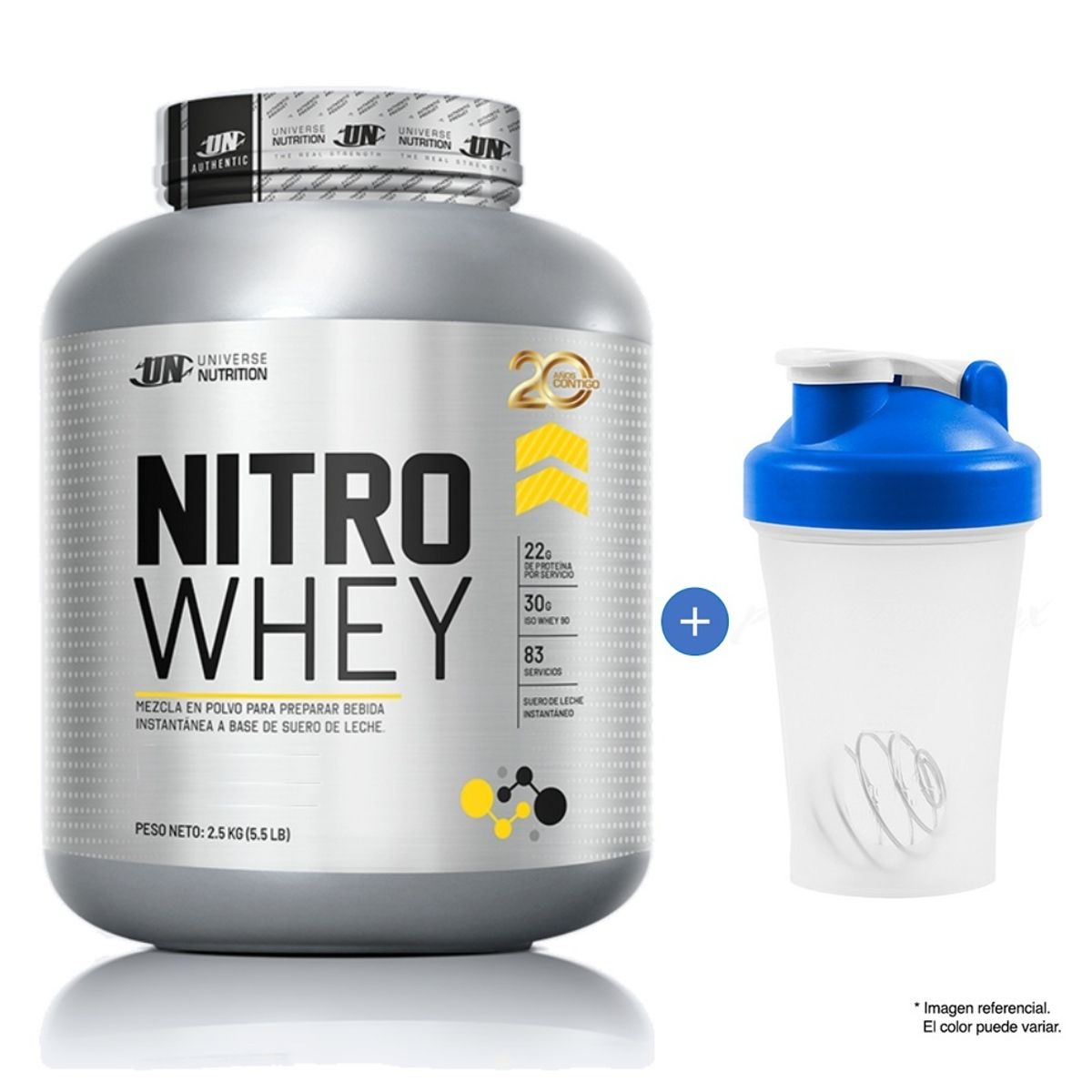 UNIVERSE NUTRITION - Proteína Universe Nutrition Nitro Whey 2.5 kg Vainilla Shaker