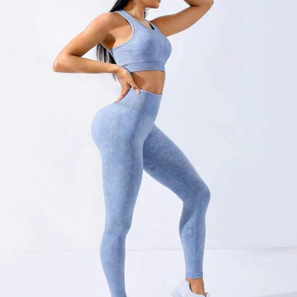 GENERICO - Conjunto deportivo mujer efecto lavado