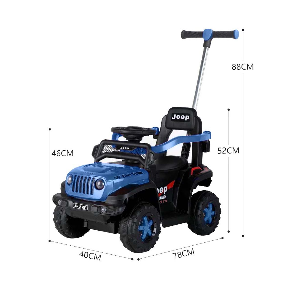 BABYKISS - CARRO CON CONTROL REMOTO ELECTRICO TODO TERRENO AZUL