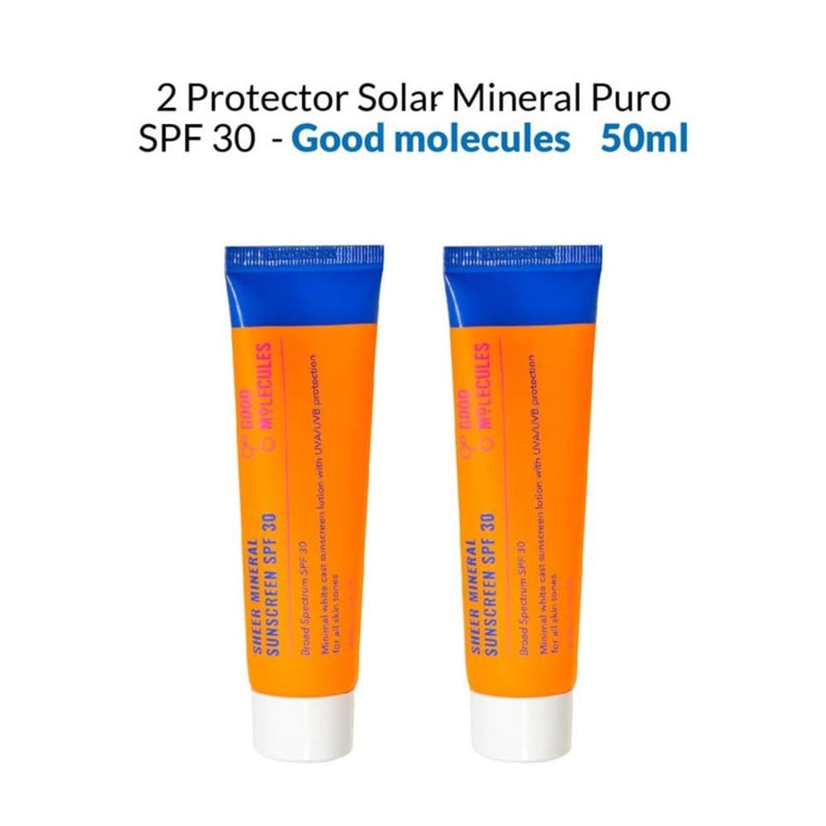 GOOD MOLECULES - Sheer Mineral Sunscreen SPF 30 Good Molecules 50ml 2 Unidades
