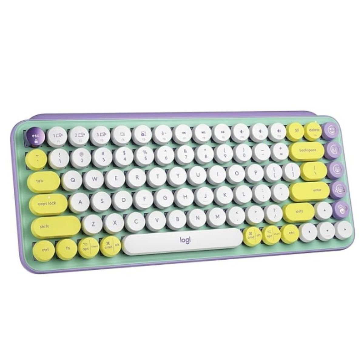 LOGITECH - Teclado Logitech POP Keys Mecanico Bluetooth Lila