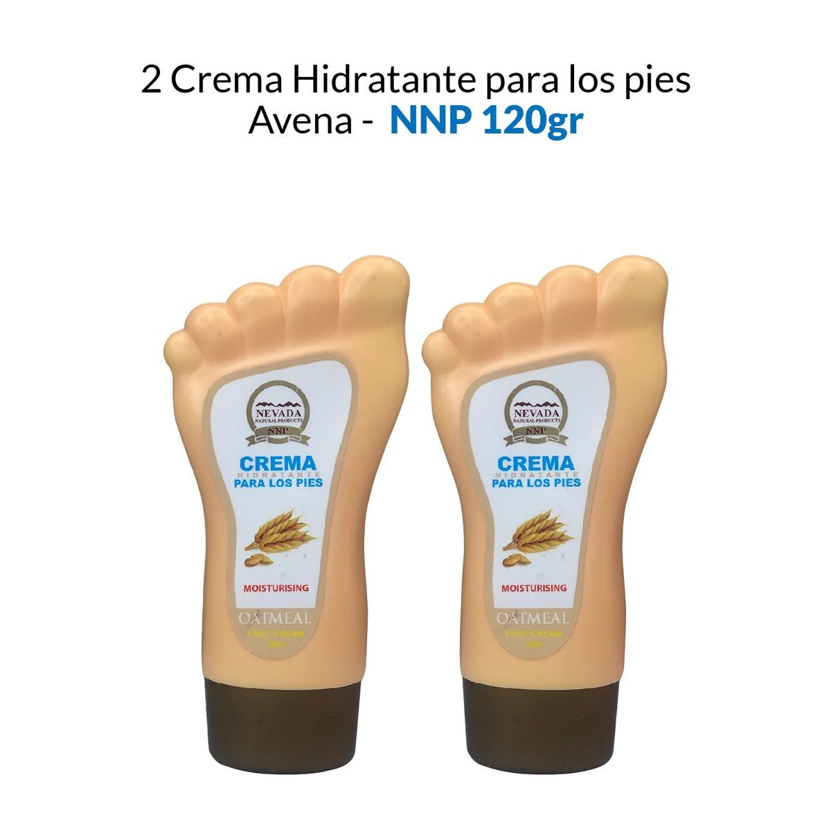 NEVADA NATURAL PRODUCTS - Crema Hidratante Para Los Pies Avena 120ml 2 Unidades