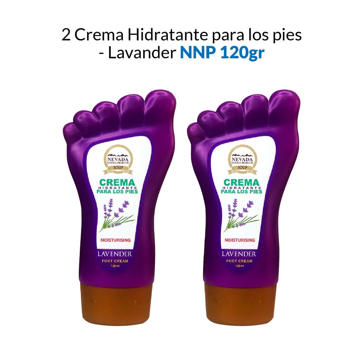NEVADA NATURAL PRODUCTS - Crema Hidratante Para Los Pies Lavander Nevada 120ml 2 Unidades