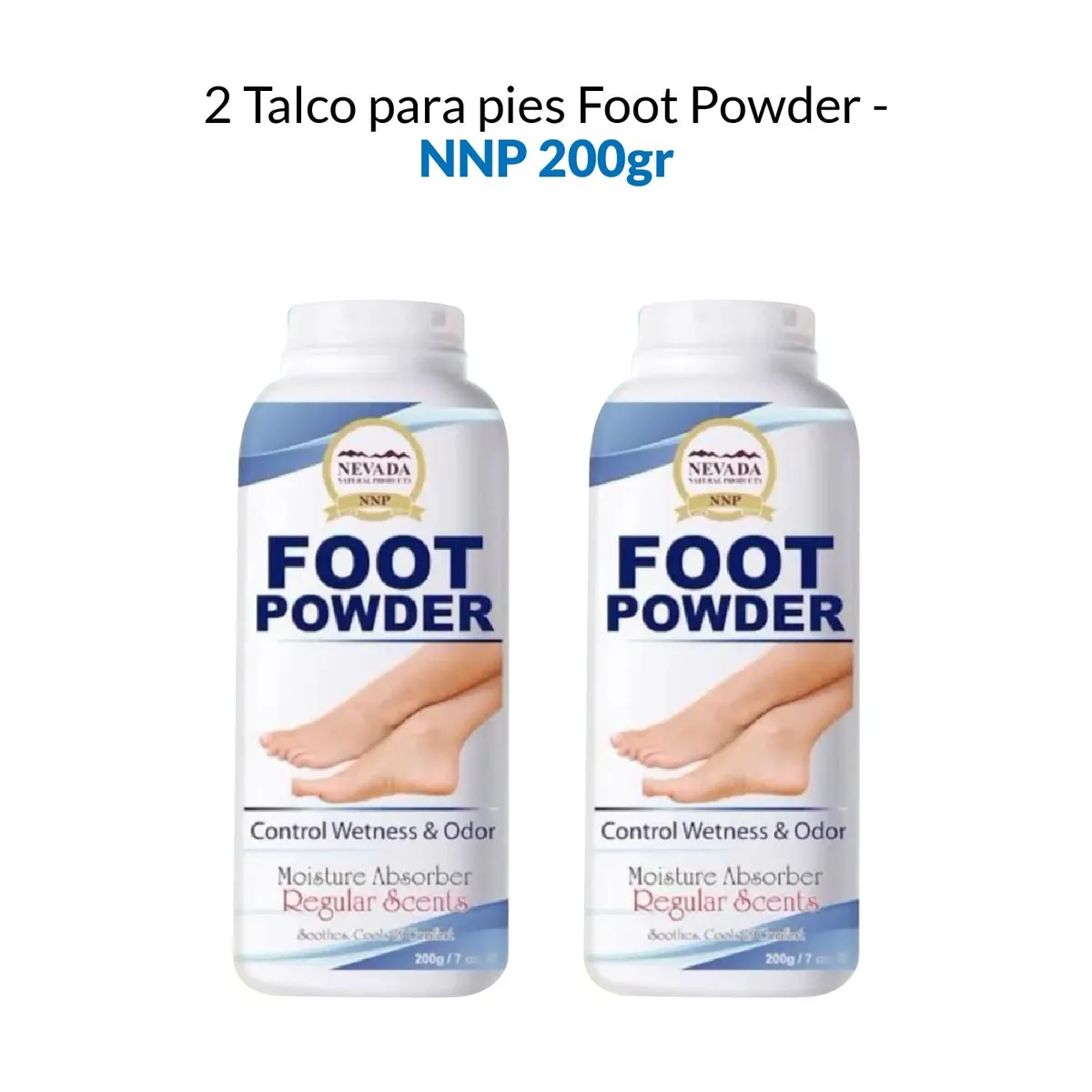 GENERICO - Talco Para Pies Foot Powder 200Gr 2 Unidades