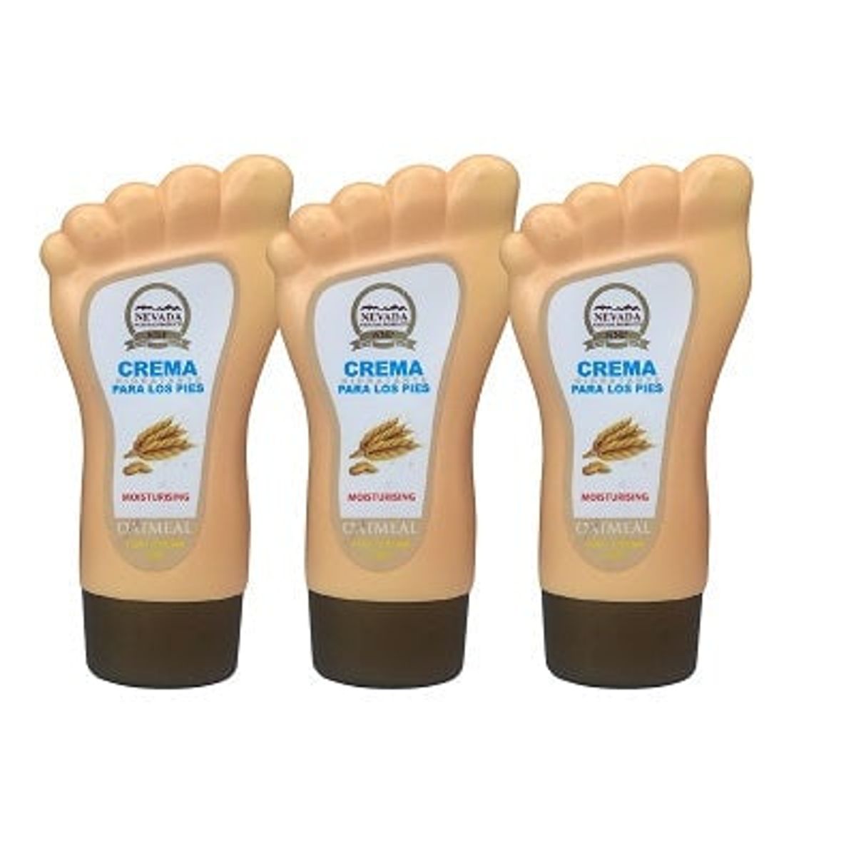 NEVADA NATURAL PRODUCTS - Crema Hidratante Para Los Pies Avena 120ml 3 Unidades