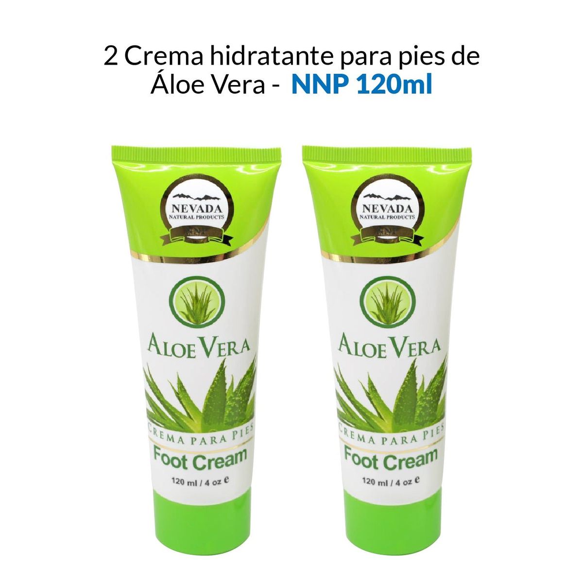 NEVADA NATURAL PRODUCTS - Crema Hidratante Para Pies De Aloe Vera Nevada 120ml 2 Unidades