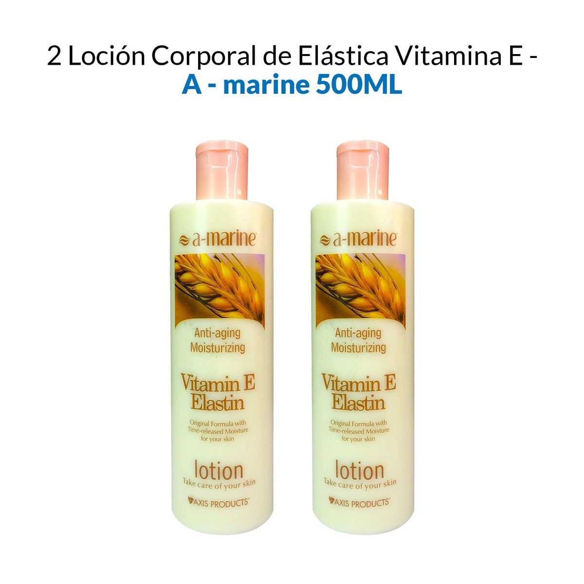 GENERICO - Locion Corporal De Elastica Vitamina E A-Marine 500ml 2 Unidades_.