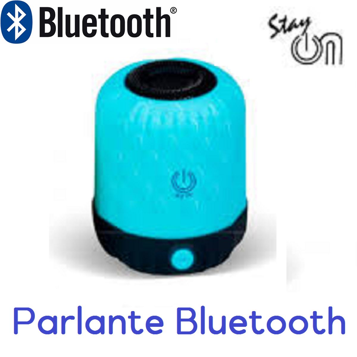 STAY ON - Parlante portátil con Bluetooth y Bass CELESTE STAY ON