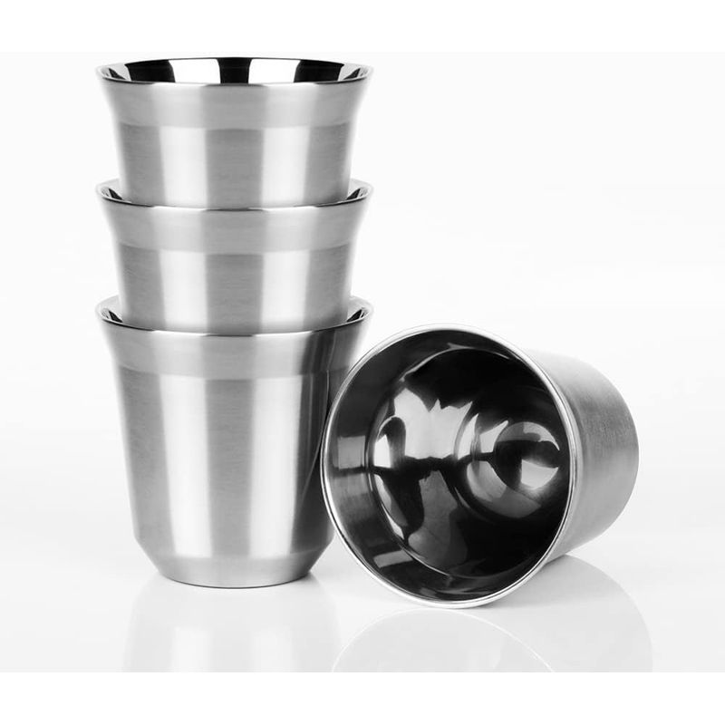 SIGNATURE PERU - Tazas de Café de Acero Inoxidable de 75ml x1