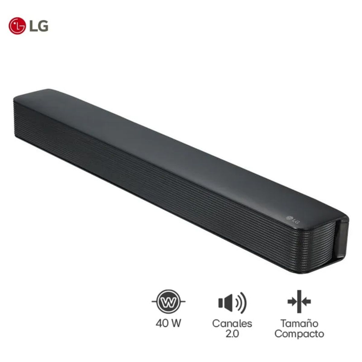 LG - Barra de sonido compacta LG SK1 de 2.0 canales con Bluetooth - Negro