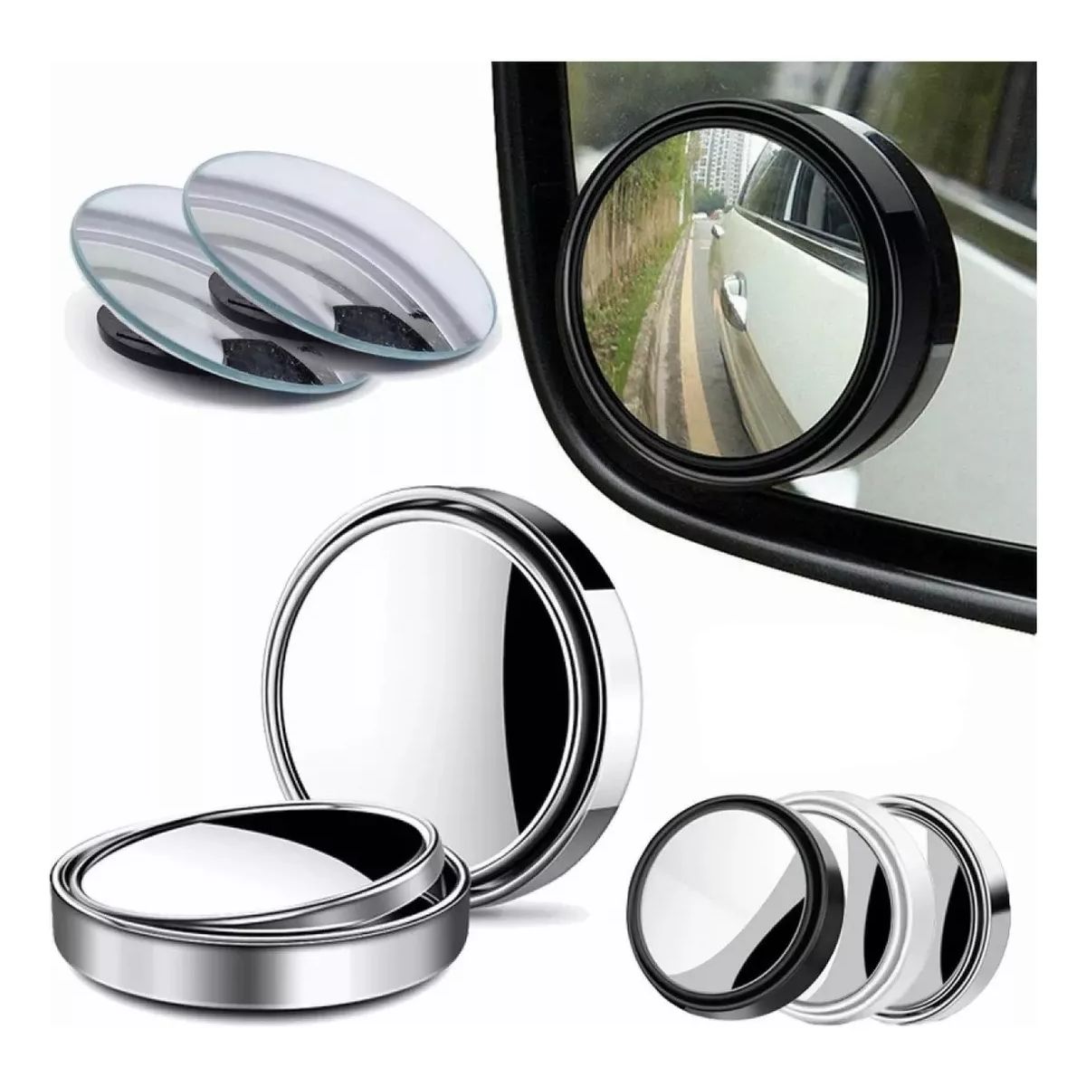 GENERICO - Espejo Retrovisor Para Angulo 360 Coche Punto Ciego 2 Pcs