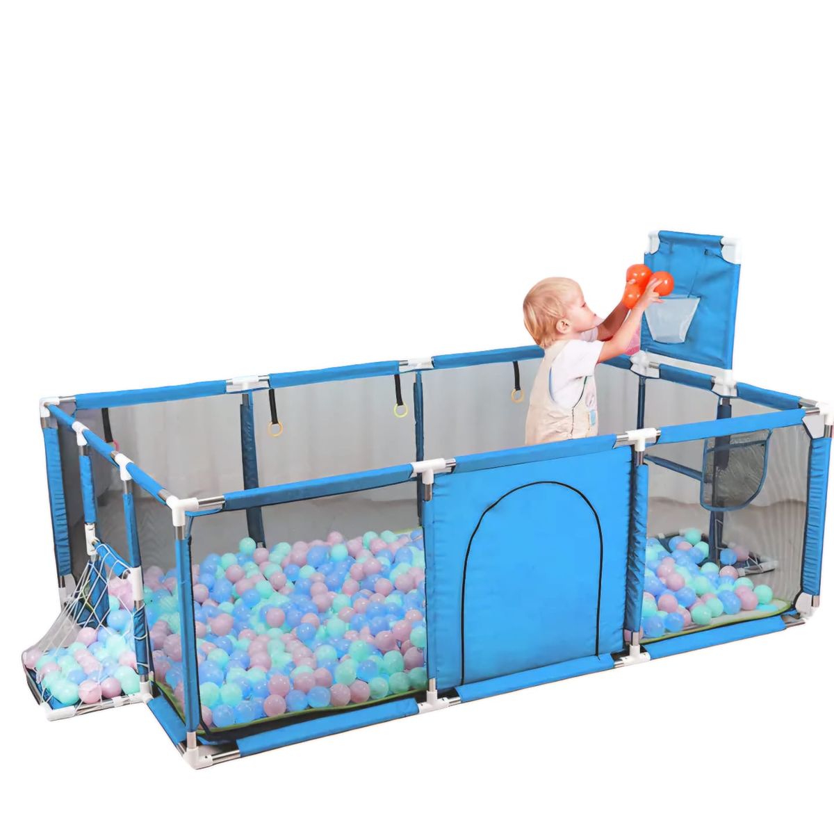 GENERICO - Corral Corralito Para bebe con entrada Lateral Arco Basket