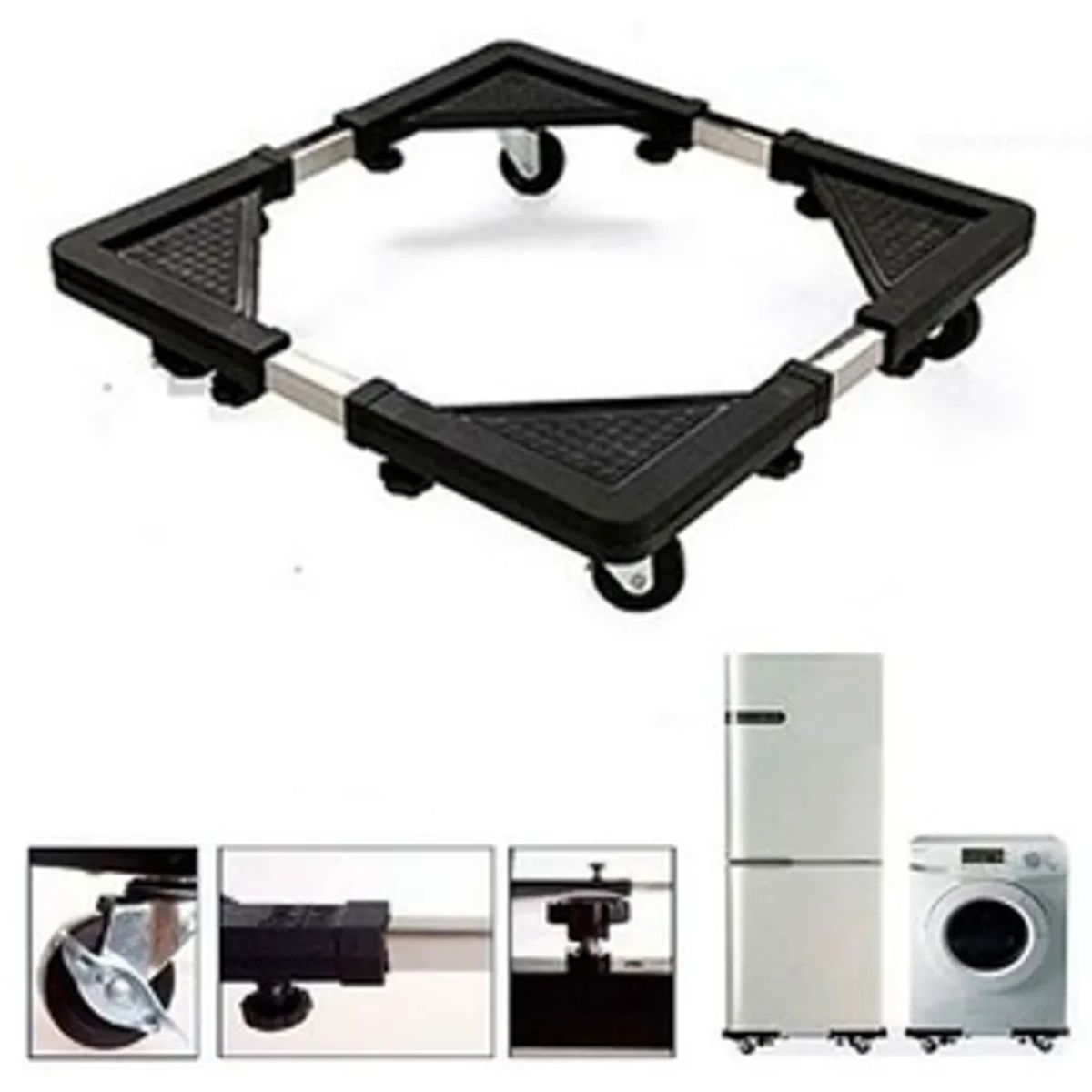 OEM - Soporte Base Ajustable Metal con Ruedas Para Electrodoméstico Lavadora