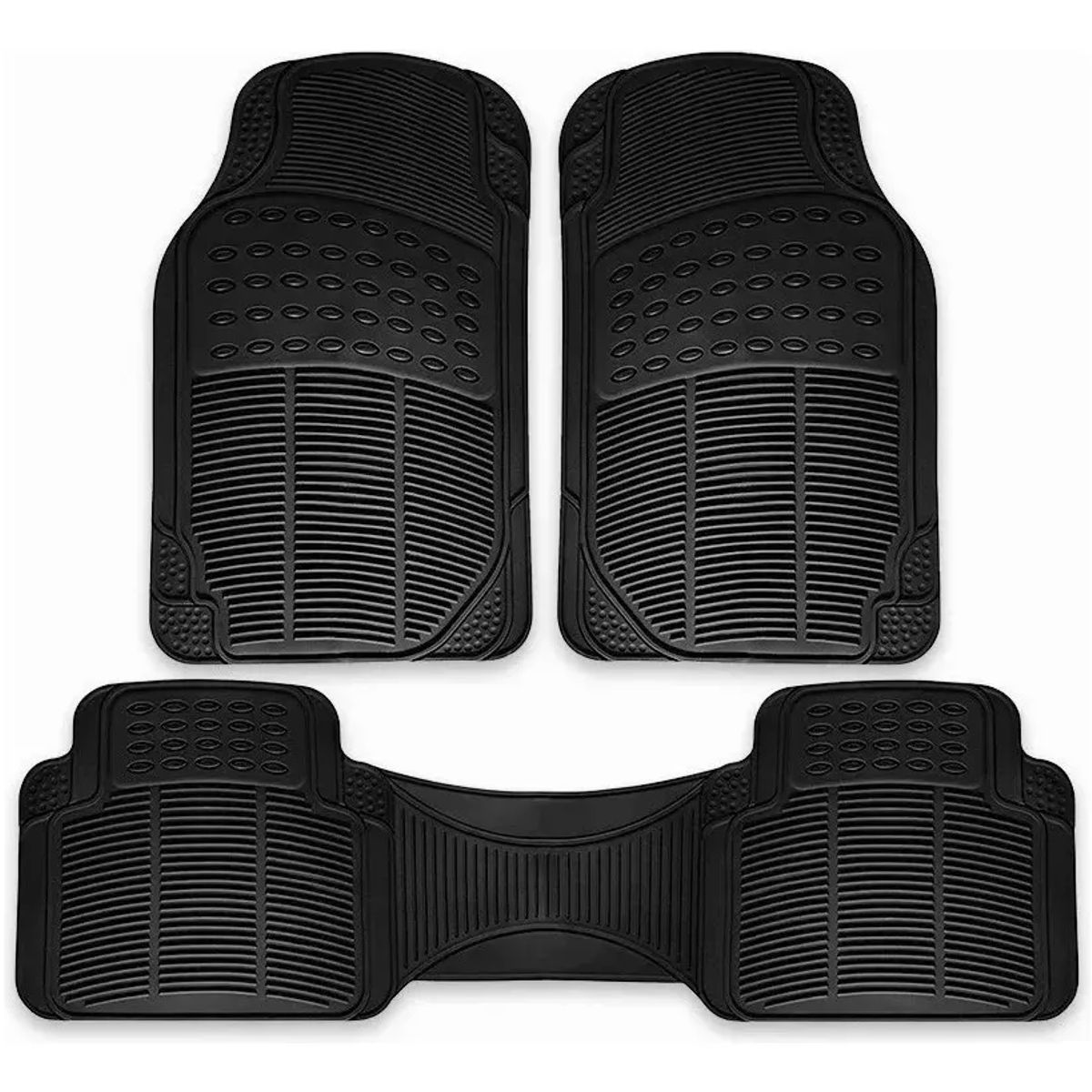 GENERICO - Juego Tapete 3 Piezas Uso Rudo Autos Y Camionetas Universal