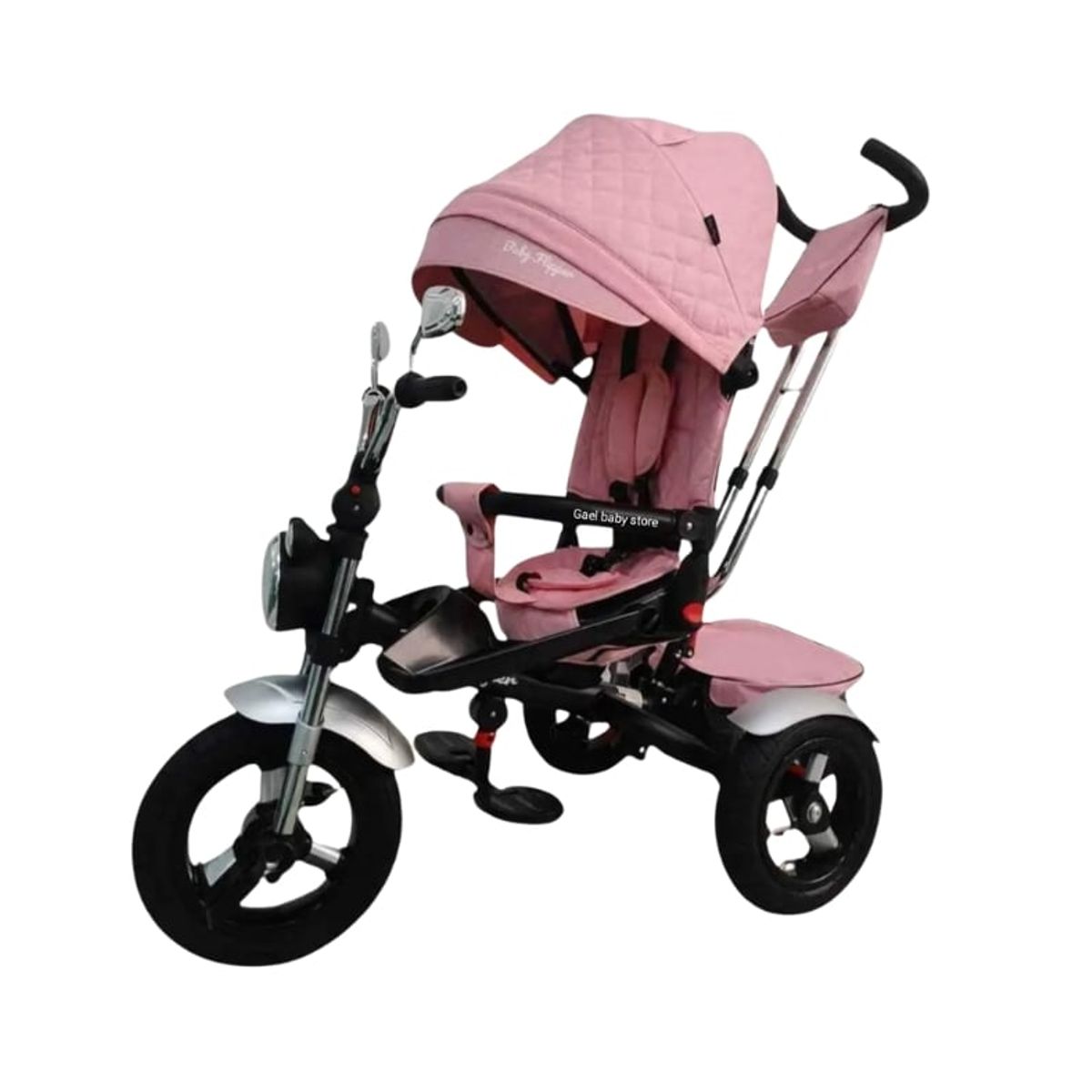 GENERICO - TRICICLO MULTIFUNCIONAL CHOPPER GIRATORIO RECLINABLE PINK
