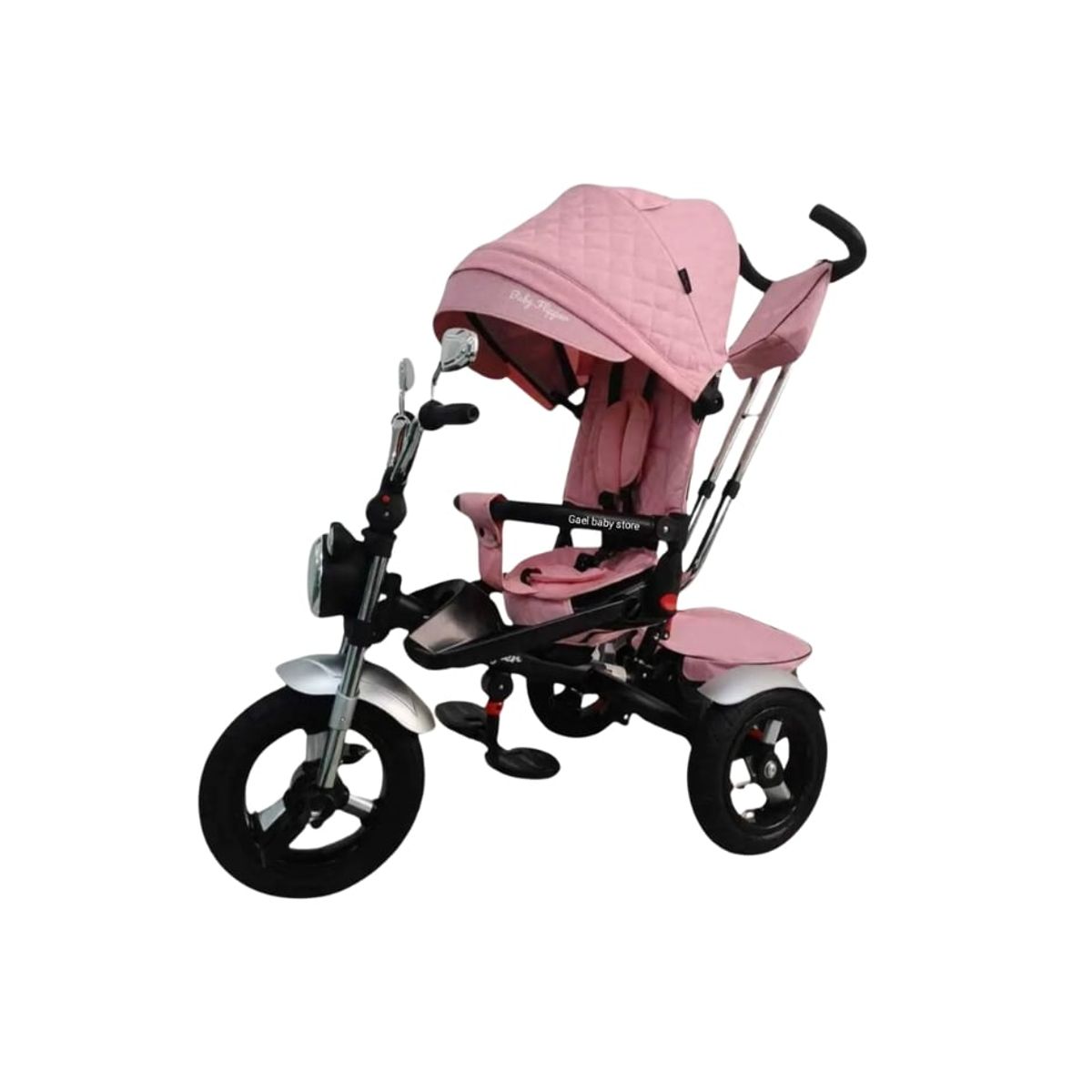 GENERICO - TRICICLO MULTIFUNCIONAL CHOPPER GIRATORIO RECLINABLE PINK