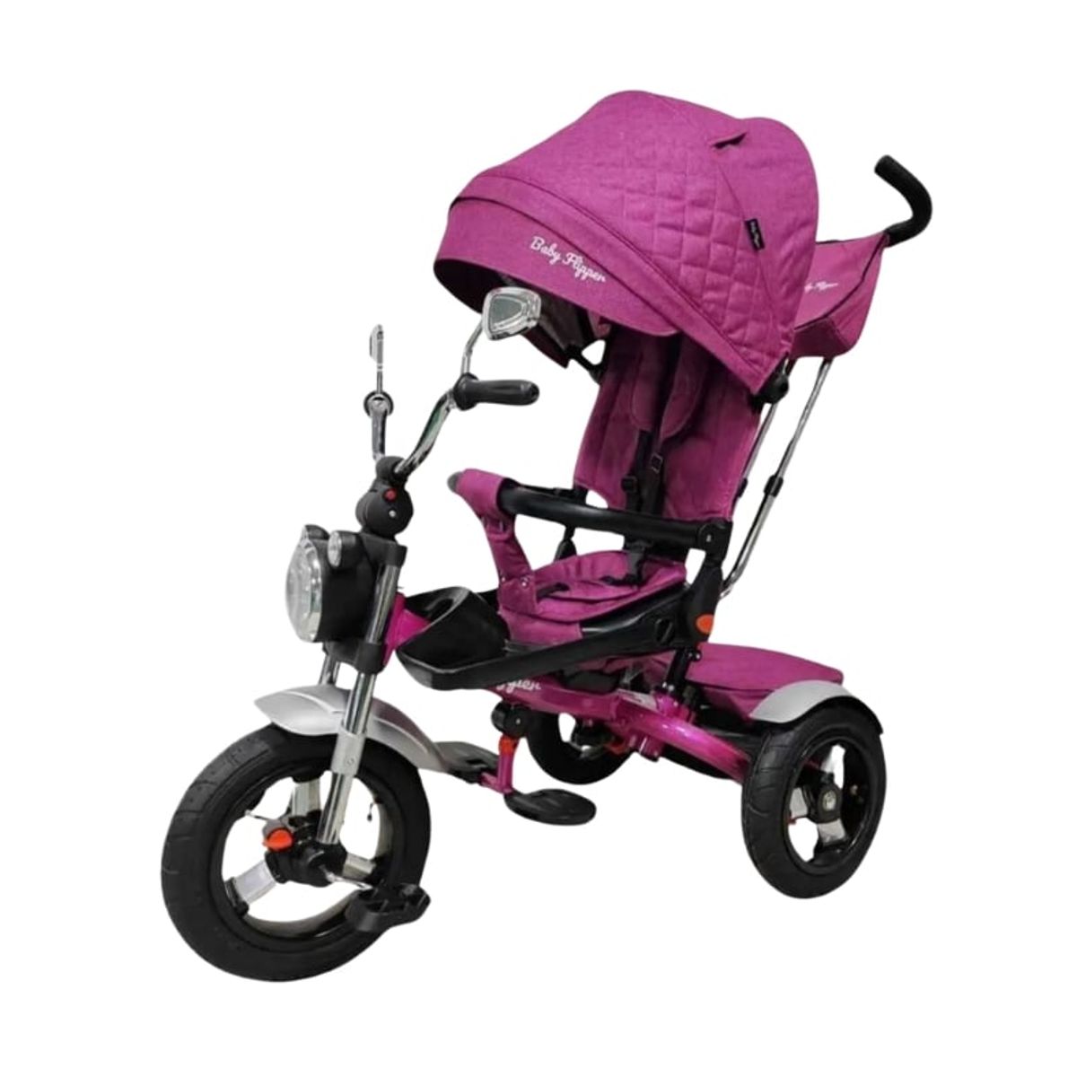 GENERICO - TRICICLO MULTIFUNCIONAL CHOPPER GIRATORIO RECLINABLE LILA