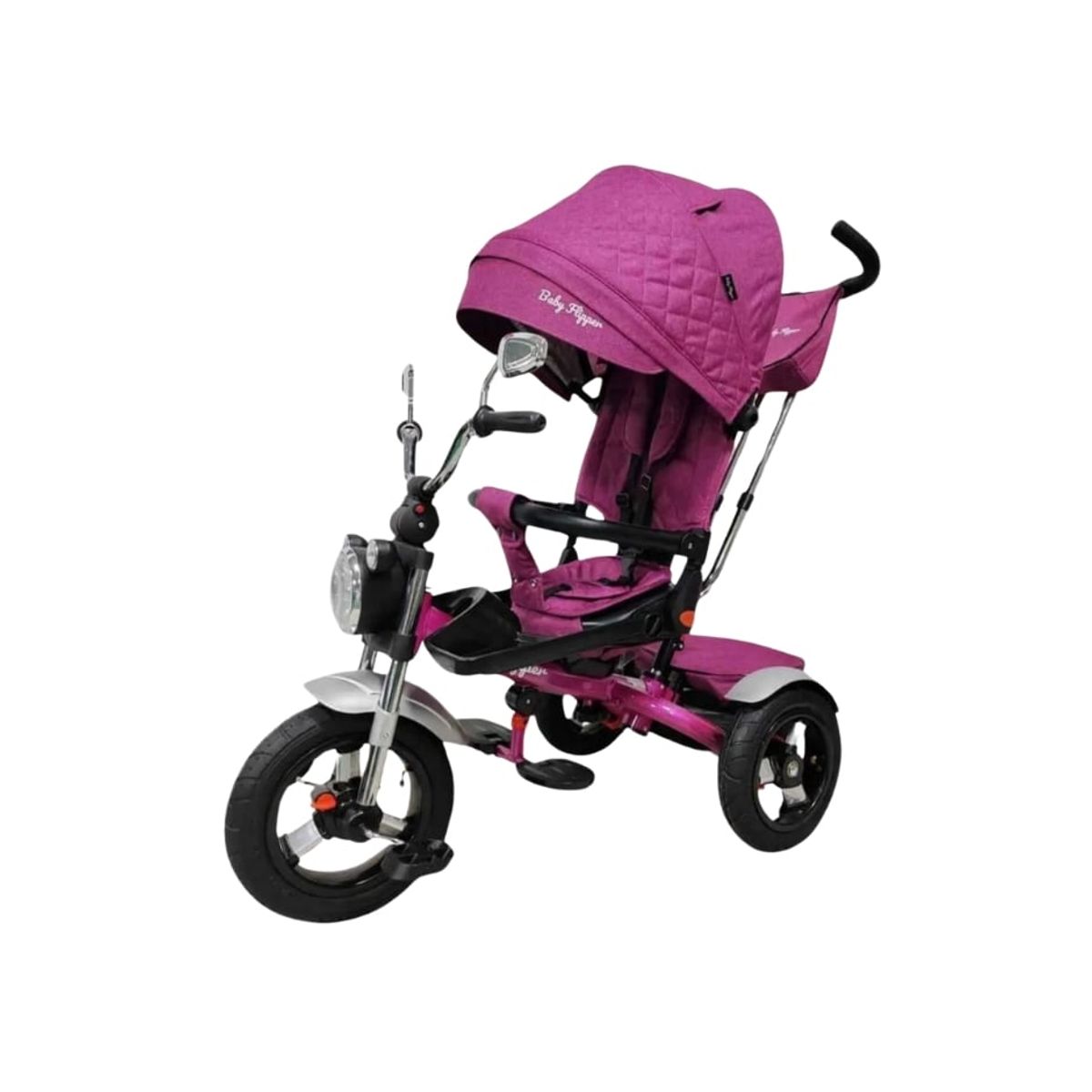 GENERICO - TRICICLO MULTIFUNCIONAL CHOPPER GIRATORIO RECLINABLE LILA