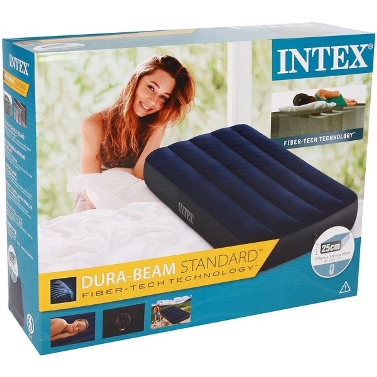 INTEX - Colchon inflable portátil clásica suave individual - intex
