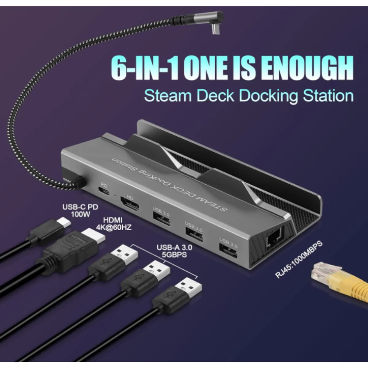 LISM - ESTACION DE CARGA 6 en 1 PARA ROG ALLY