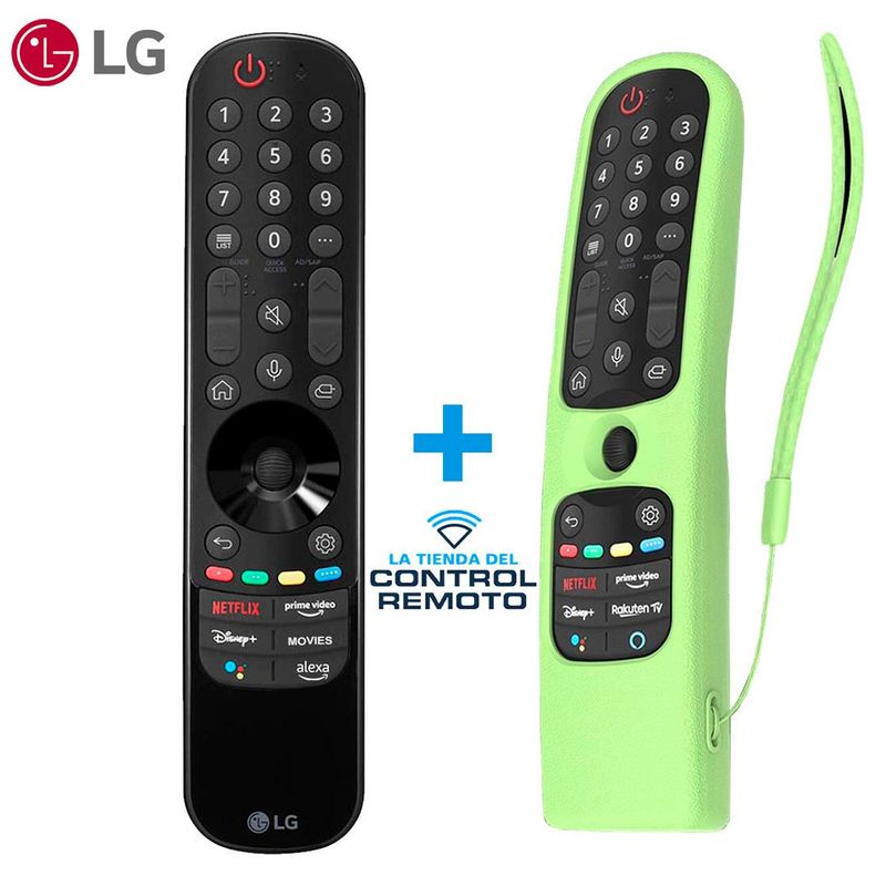 LG - Control LG Magic Remote MR22 +  Funda Verde Forescente