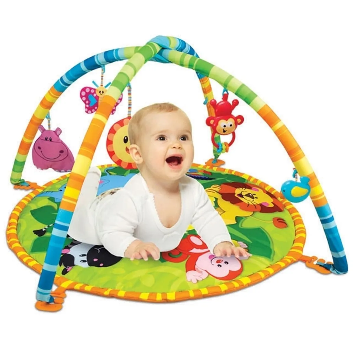 WINFUN - Gimnasio de Bebé Alfombra Jungle Pals Playmat