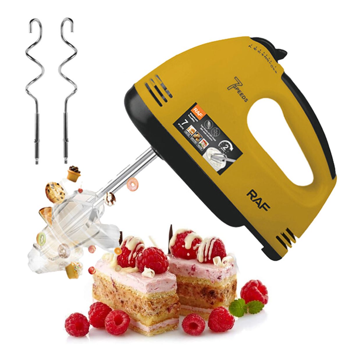 IMPORTADO MC - Batidora Electrico de mano 7 Velocidades para Reposteria y Pasteleria