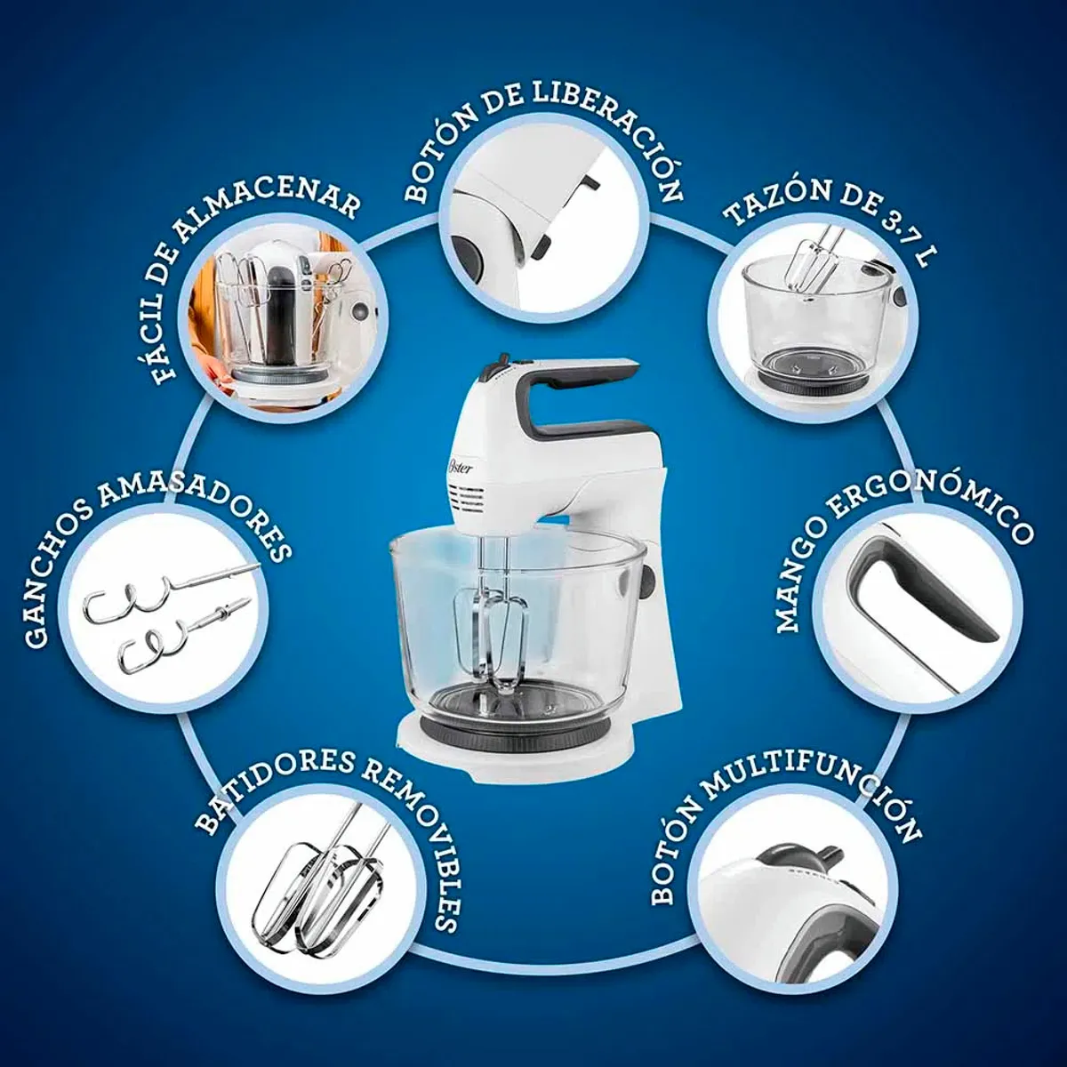 OSTER - Batidora de Mano Pedestal FPSTHS3611 250W