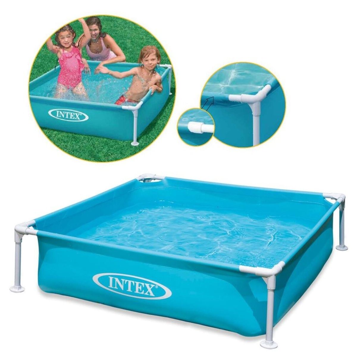 INTEX - Intex - Piscina estructural  rectangular para niños 122x122x30CM