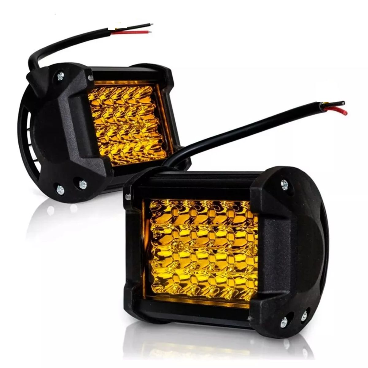 GENERICO - Par Faros 24 Led Ãmbar Auxiliar Dually 72w