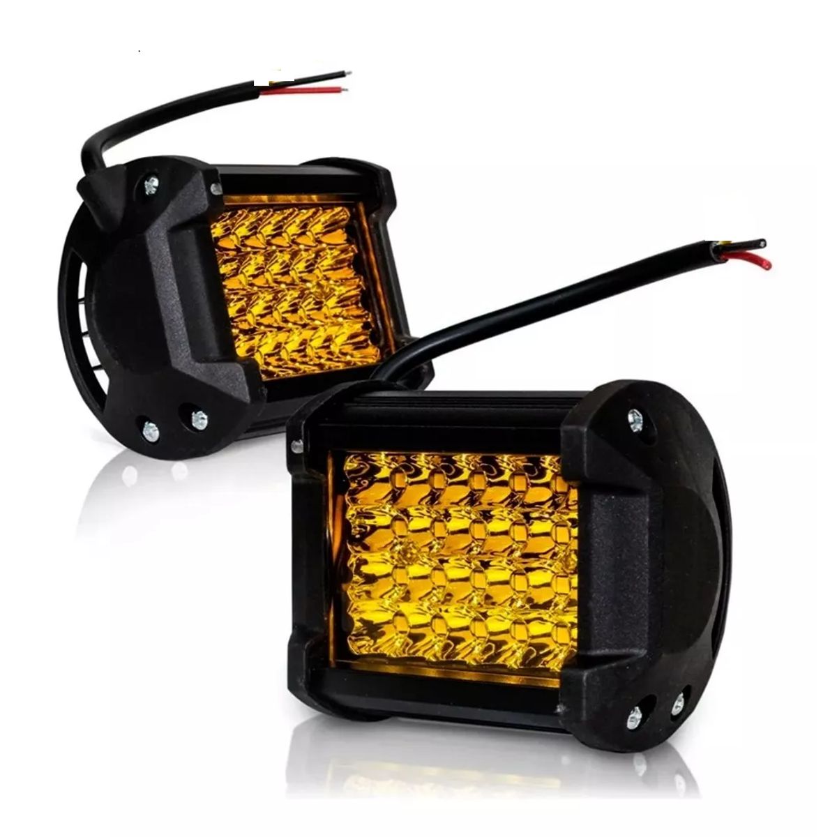 GENERICO - Par Faros 24 Led Ãmbar Auxiliar Dually 72w