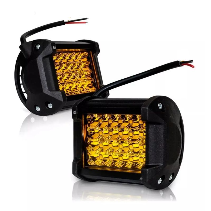 GENERICO - Par Faros 24 Led Ãmbar Auxiliar Dually 72w