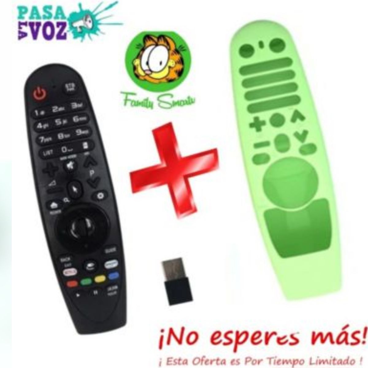UNIVERSAL - Control Remoto LG Universal Magic -Mr500-Mr600-Mr650 Funda Verde