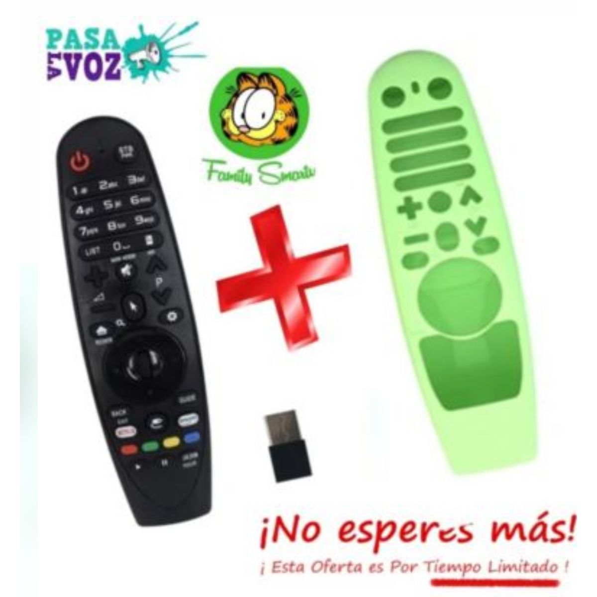 UNIVERSAL - Control Remoto LG Universal Magic -Mr500-Mr600-Mr650 Funda Verde