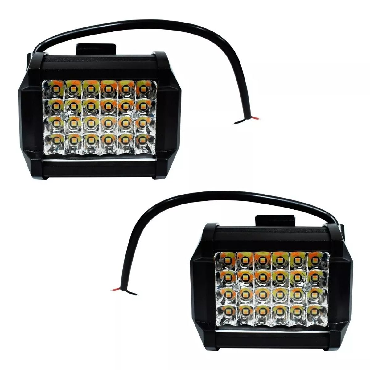 GENERICO - Par Faros 24 Led Bicolor Auxiliar Dually Con Estrobo
