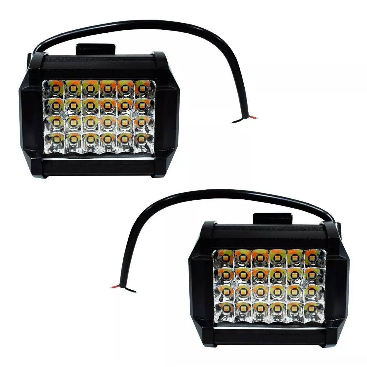 GENERICO - Par Faros 24 Led Bicolor Auxiliar Dually Con Estrobo