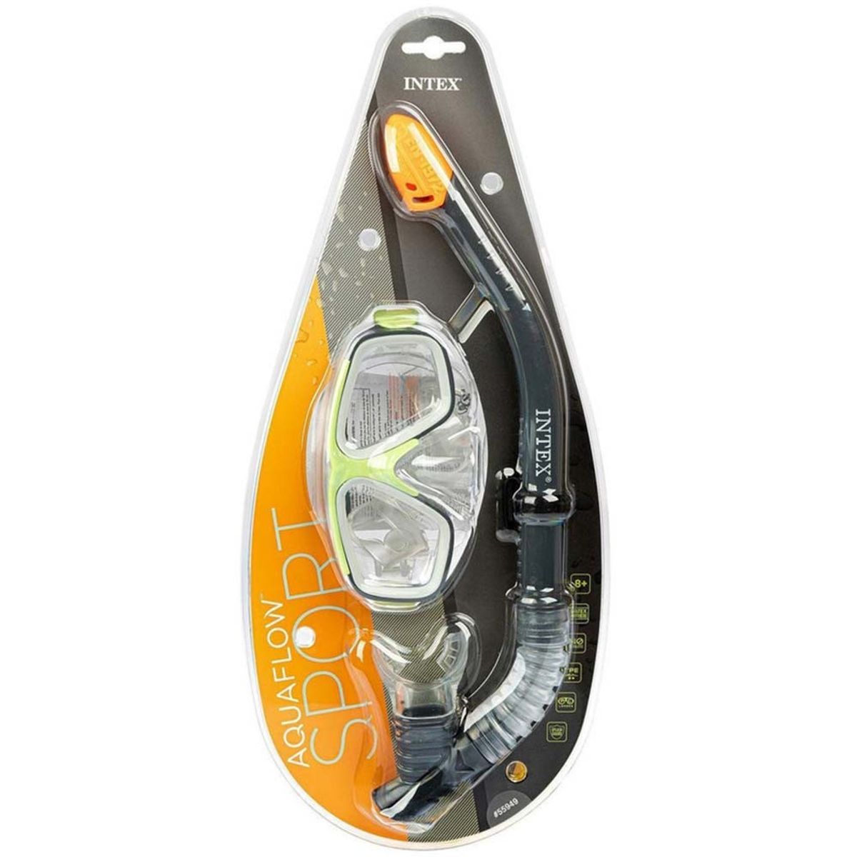 INTEX - Snorkel - Set de buceo Máscara y tubo - 8 años - 55949