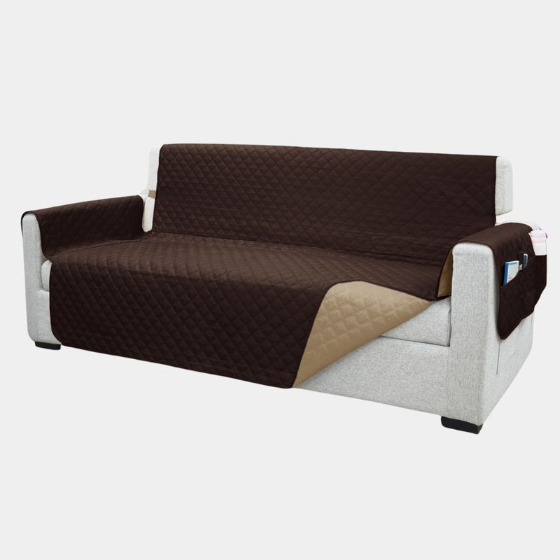 SALA FABULOSA - Protector de mueble impermeable 3-2-1 CHOCOLATE reversible BEIGE