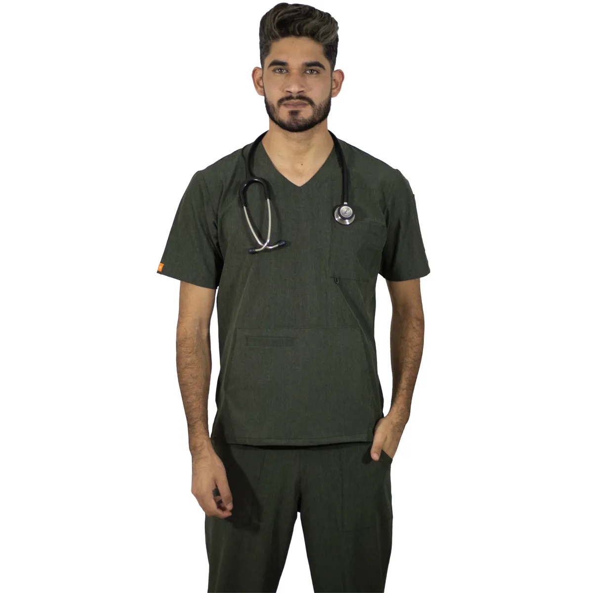 TWELVE - Twelve - conjunto médico scrubJohns - verde militar jaspeado