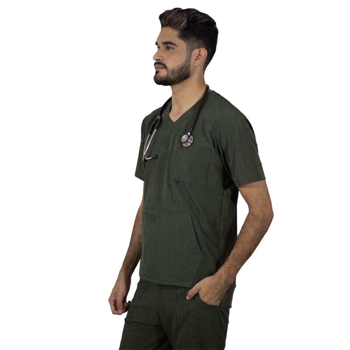 TWELVE - Twelve - conjunto médico scrubJohns - verde militar jaspeado